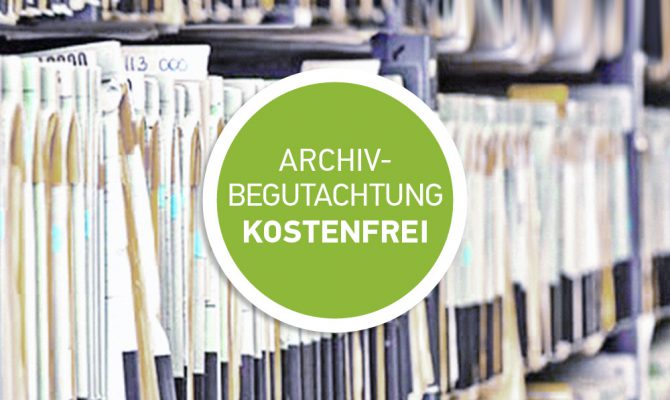 Begutachtung medizinischer Archive kostenfrei